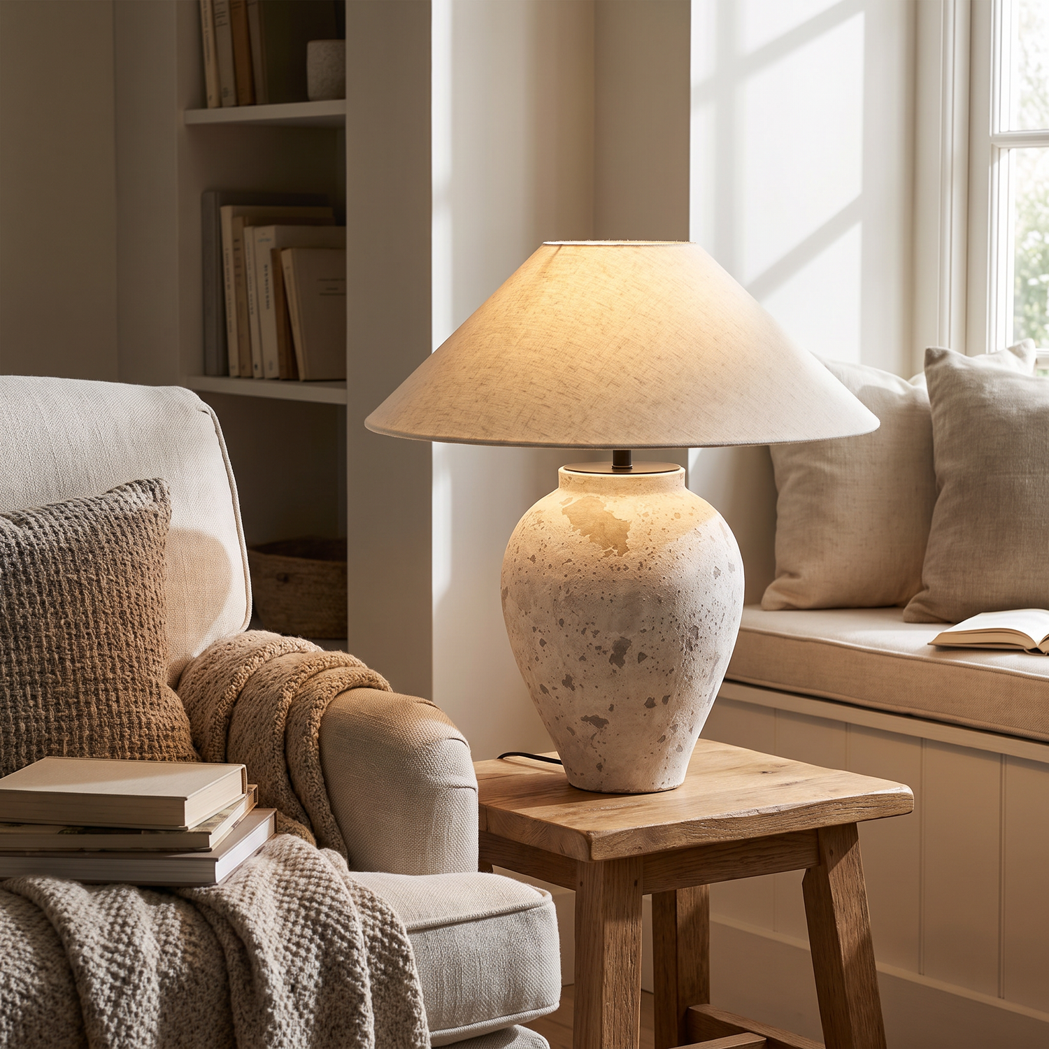 Elowen Pottery Table Lamp lifestyle