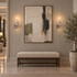 Brisa marble ball wall sconce in Brushed Nickel in a boutique hotel lobby