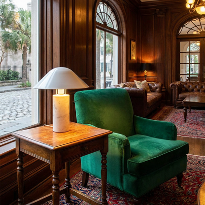 Pietra table lamp in a hotel lobby lounge