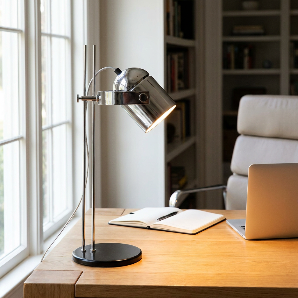 Tilden retro desk lamp on a desk in a home office