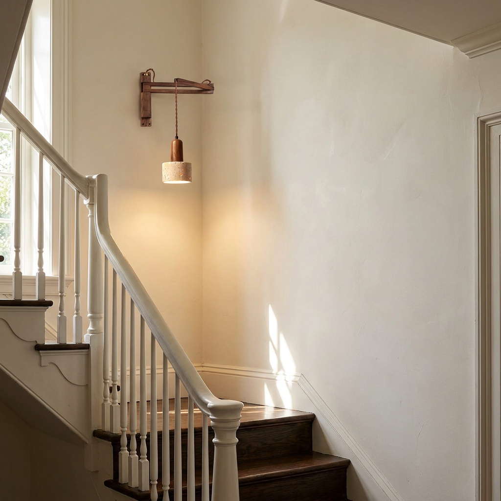 Sedona wall sconce on a staircase wall