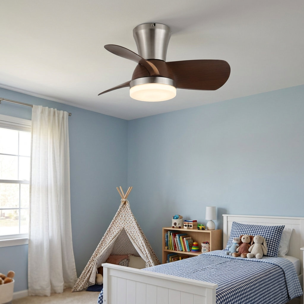 Tramonte Ceiling Fan Light Model B in a Columbus child&
