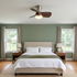 Tramonte Ceiling Fan Light Model A in a Raleigh bedroom