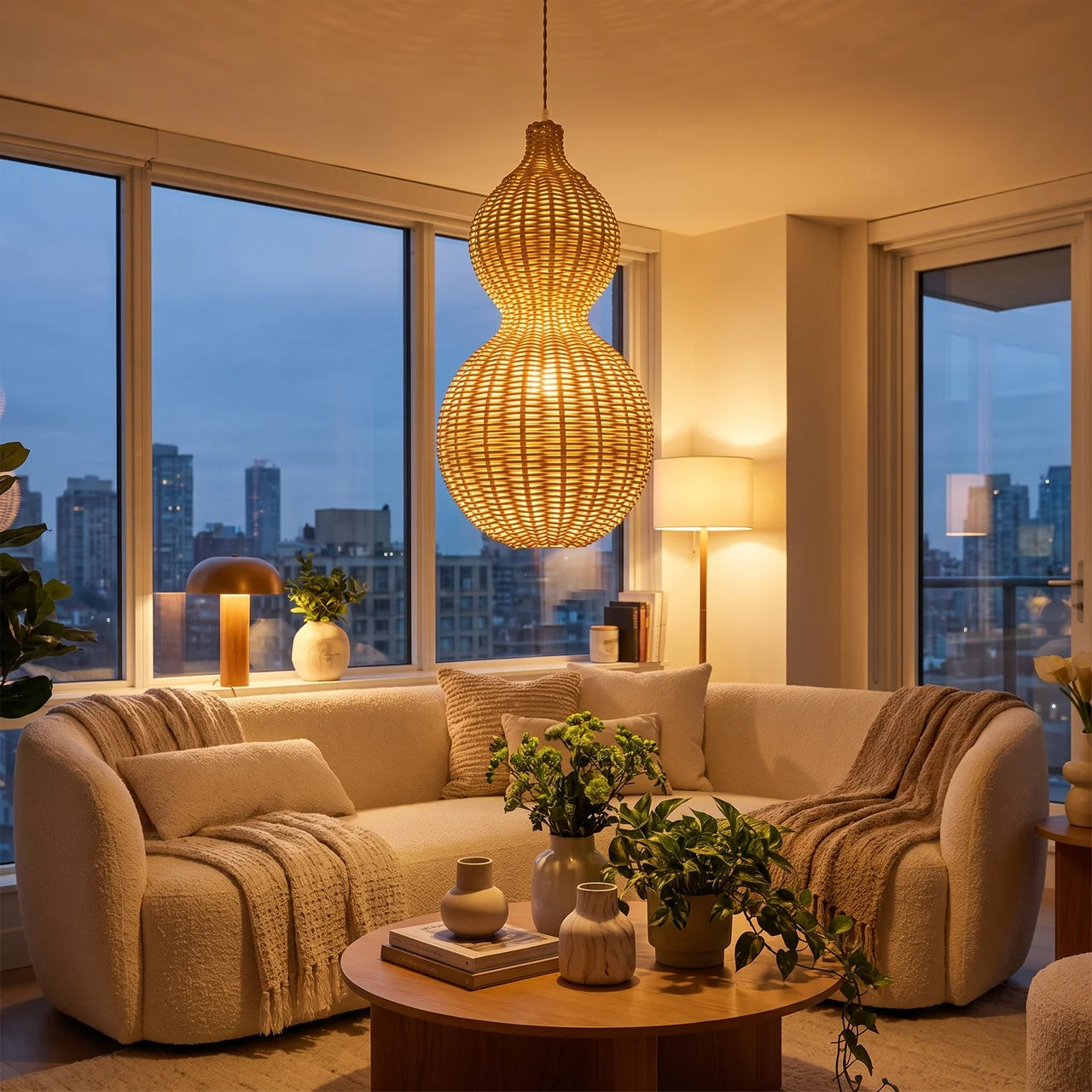 Willow Modern Rattan Pendant Light