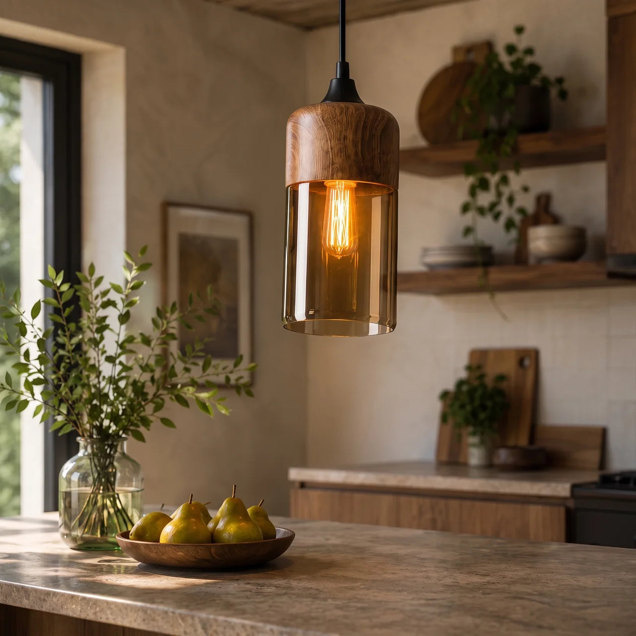 Barrelé Pendant Light