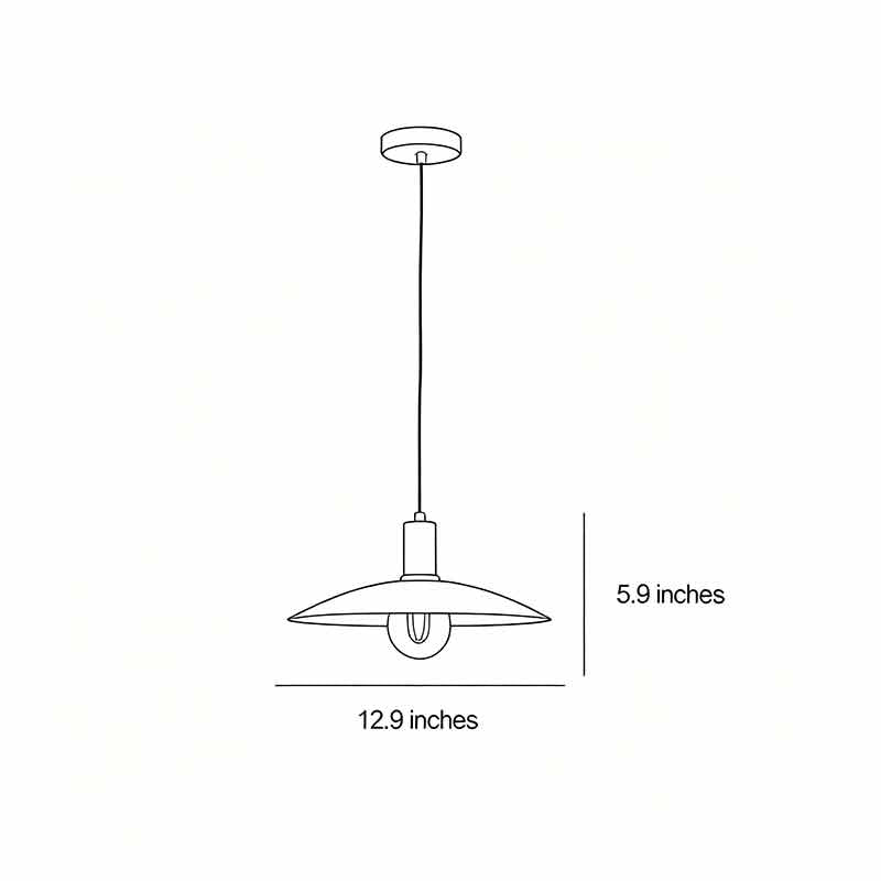 Ember Vintage Glass Brass Pendant Light