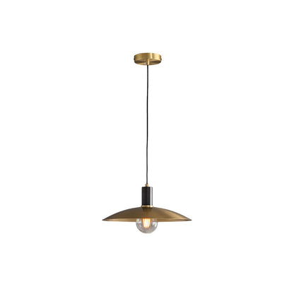 Ember Vintage Glass Brass Pendant Light