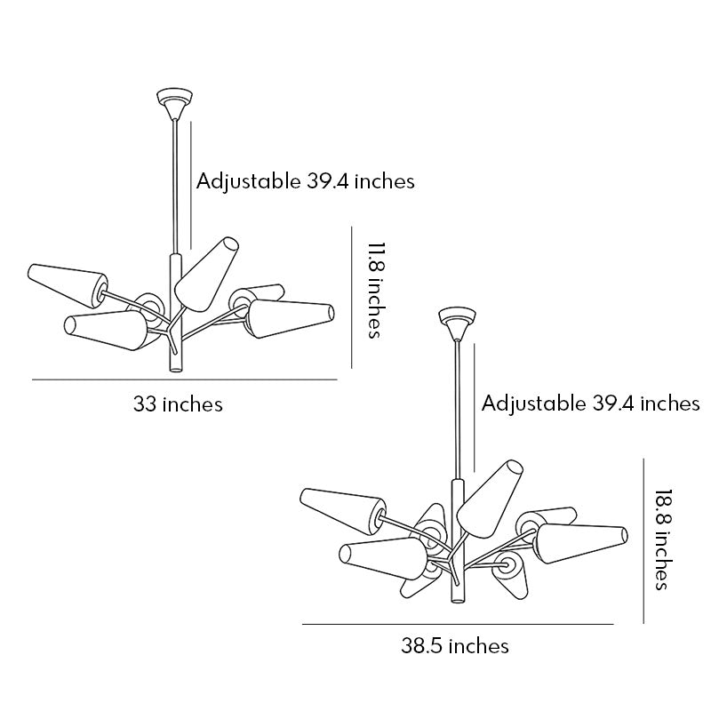 Aria Italian Glass Chandelier
