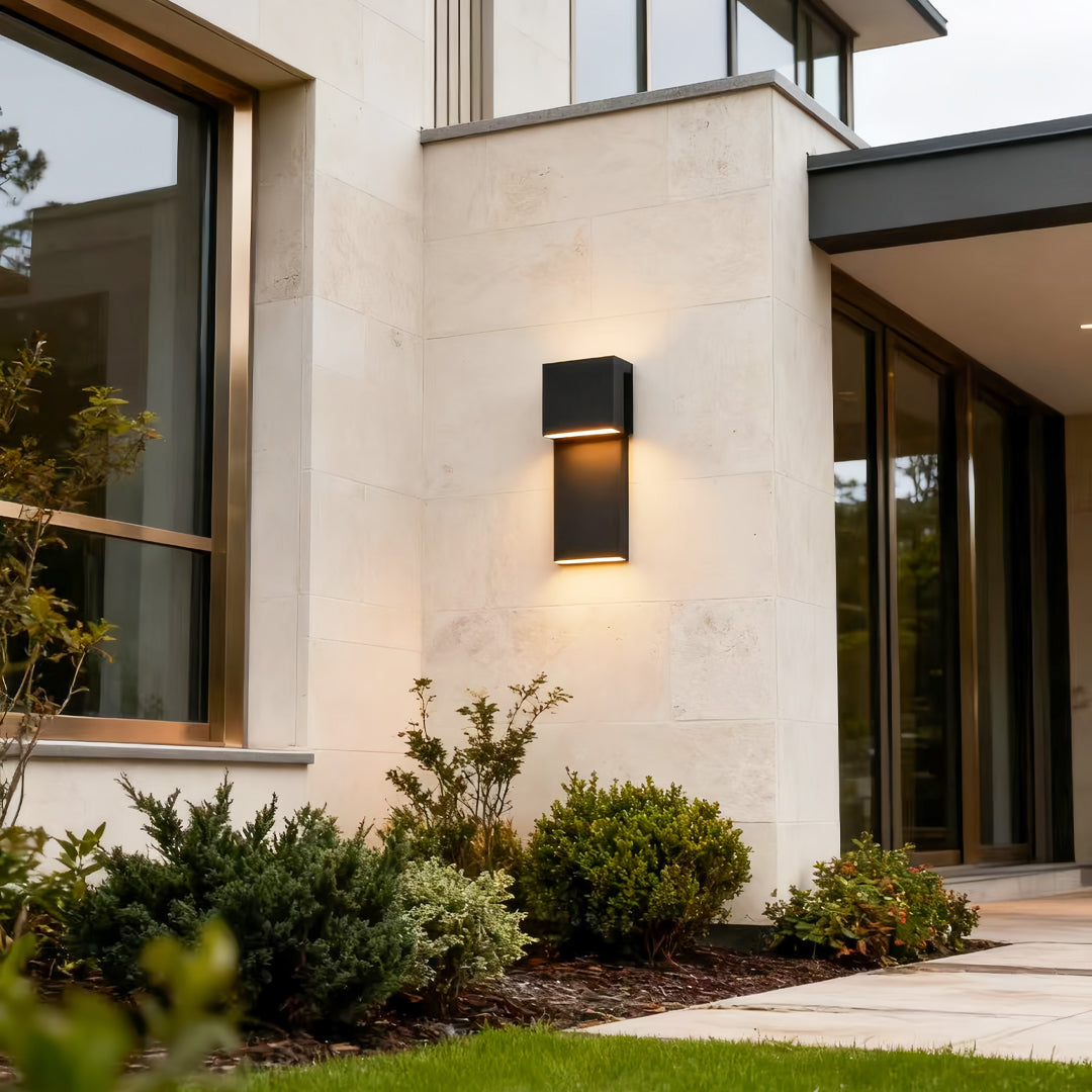 Honfleur Industrial Black Outdoor Wall Light
