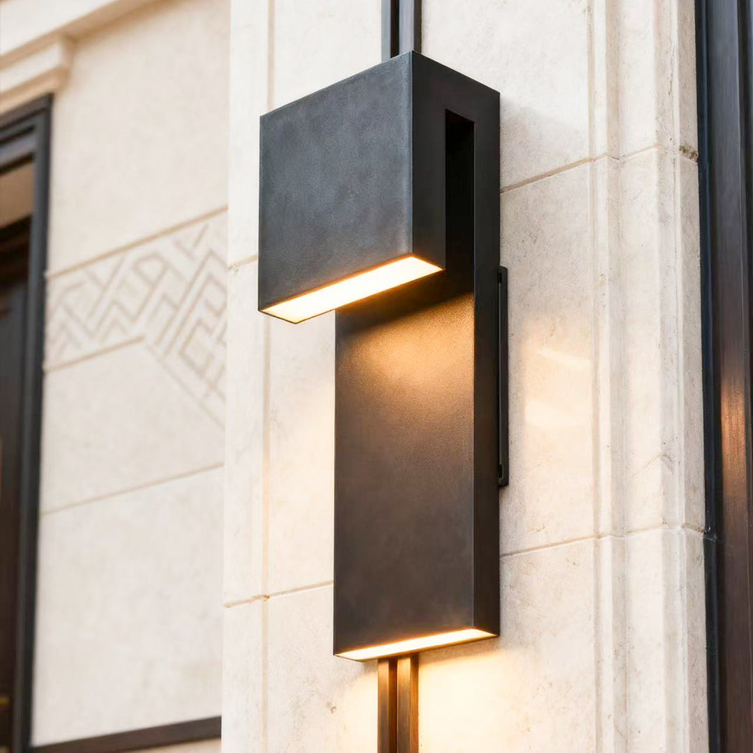 Honfleur Industrial Black Outdoor Wall Light