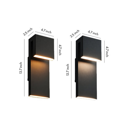 Honfleur Industrial Black Outdoor Wall Light