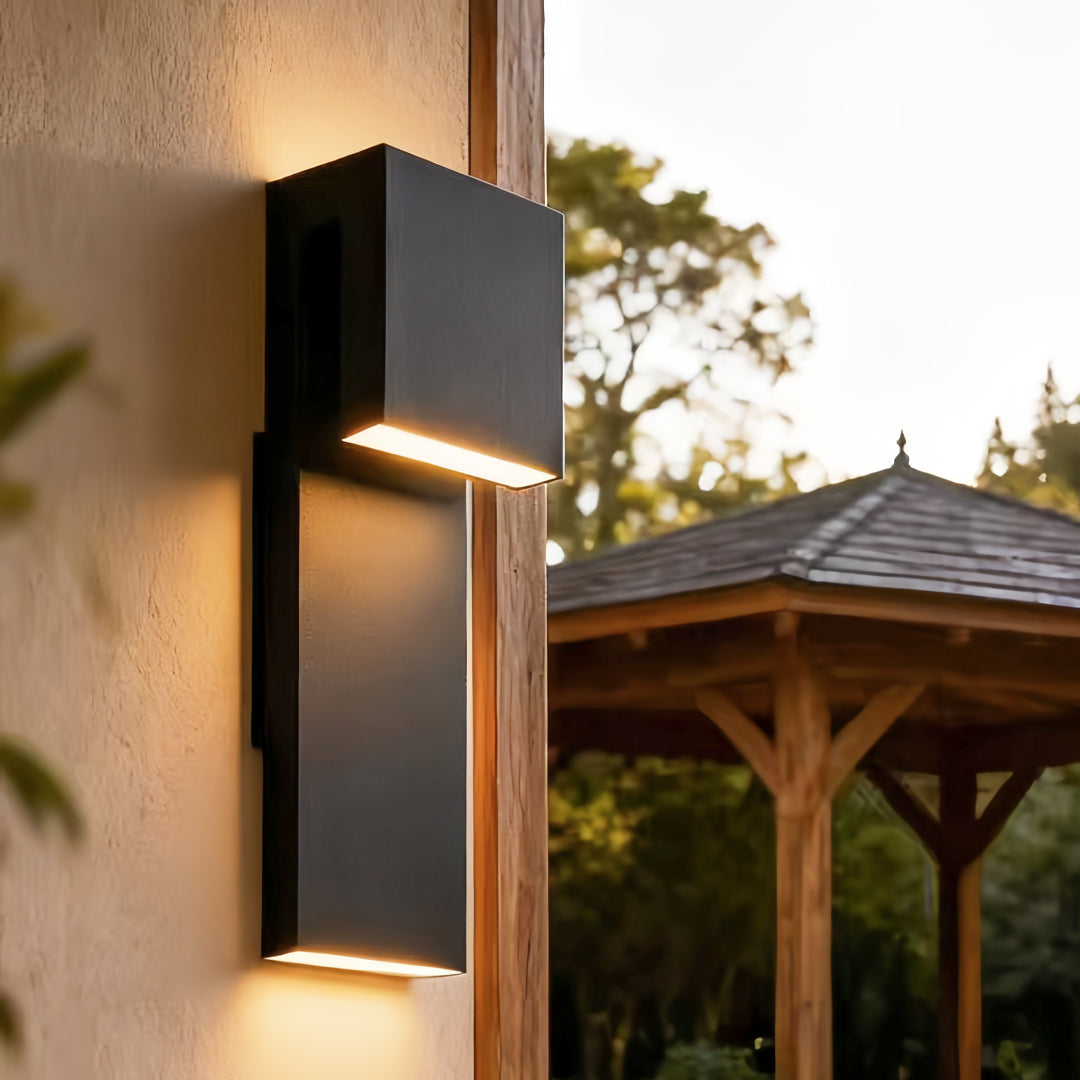 Honfleur Industrial Black Outdoor Wall Light