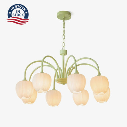 Tulipa Tulip Glass Multi Head Chandelier Ceiling Light