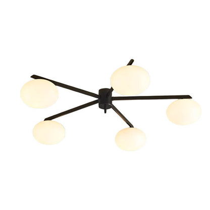 Brume Glass Bubble Semi Flush Ceiling Light