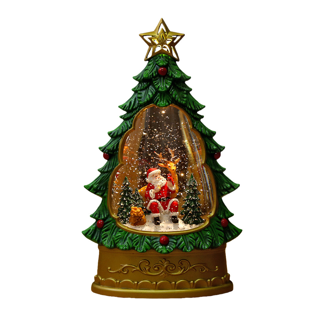 Melodie Christmas Tree Snow Globe Music Lamp